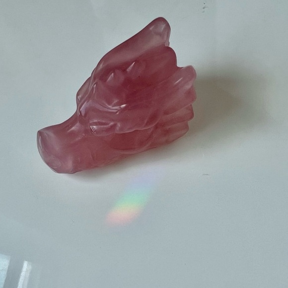 SOLD!
Rose Quartz Mini Dragon Head - Picture 10 of 13